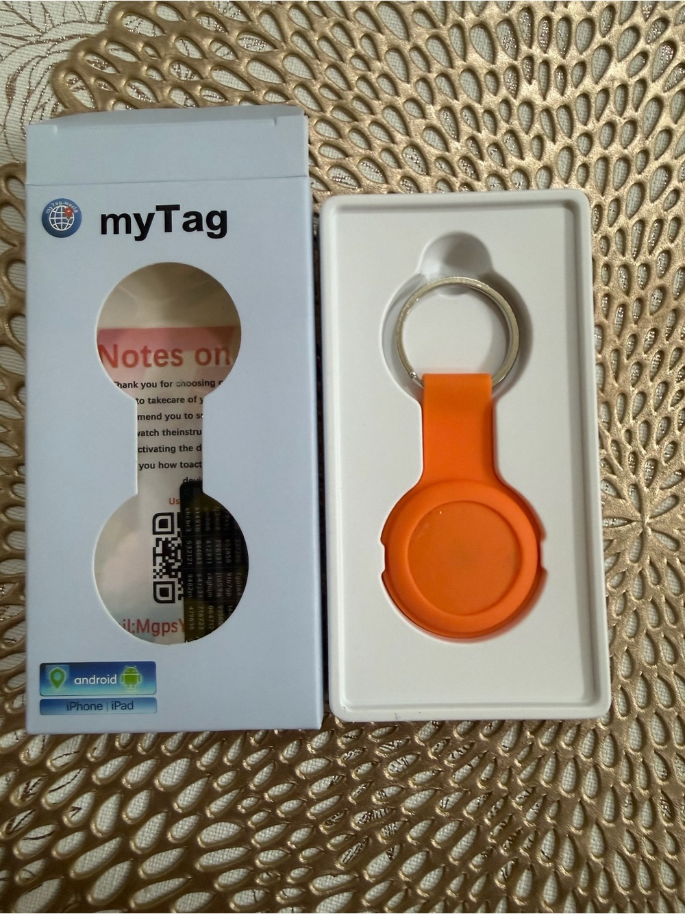 myTag Smart GPS Tracker Keychain Anti-Lost Device Compatible with Android & iPho